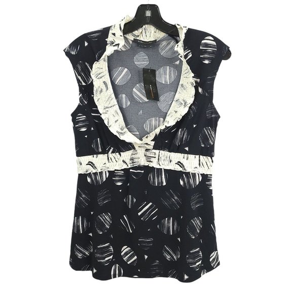 BCBGMaxazria Sleeveless Jersey Knit Top Womens Size S Elastic Waist NEW - Picture 1 of 10